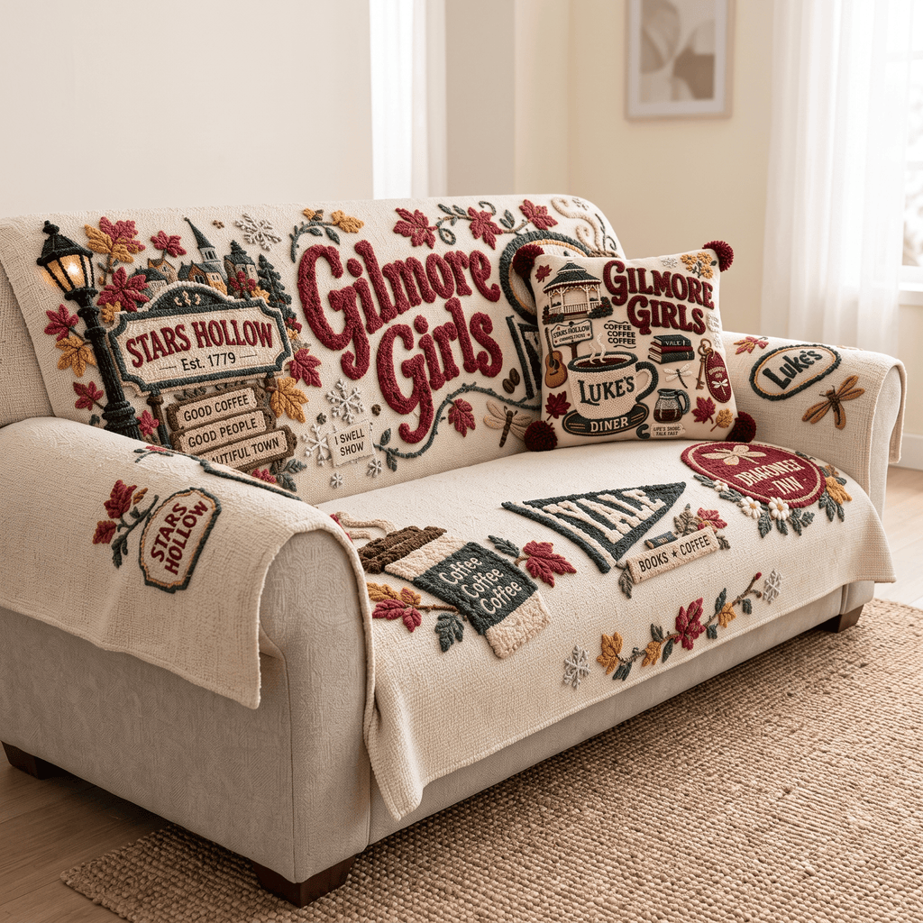 GMG Tufted Sofa Cover & Pillow Set HTTT