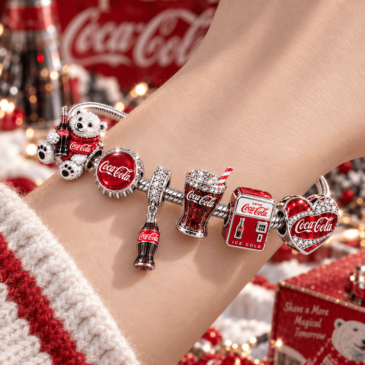 CCCL Silver Charm Bracelet Set NTTB