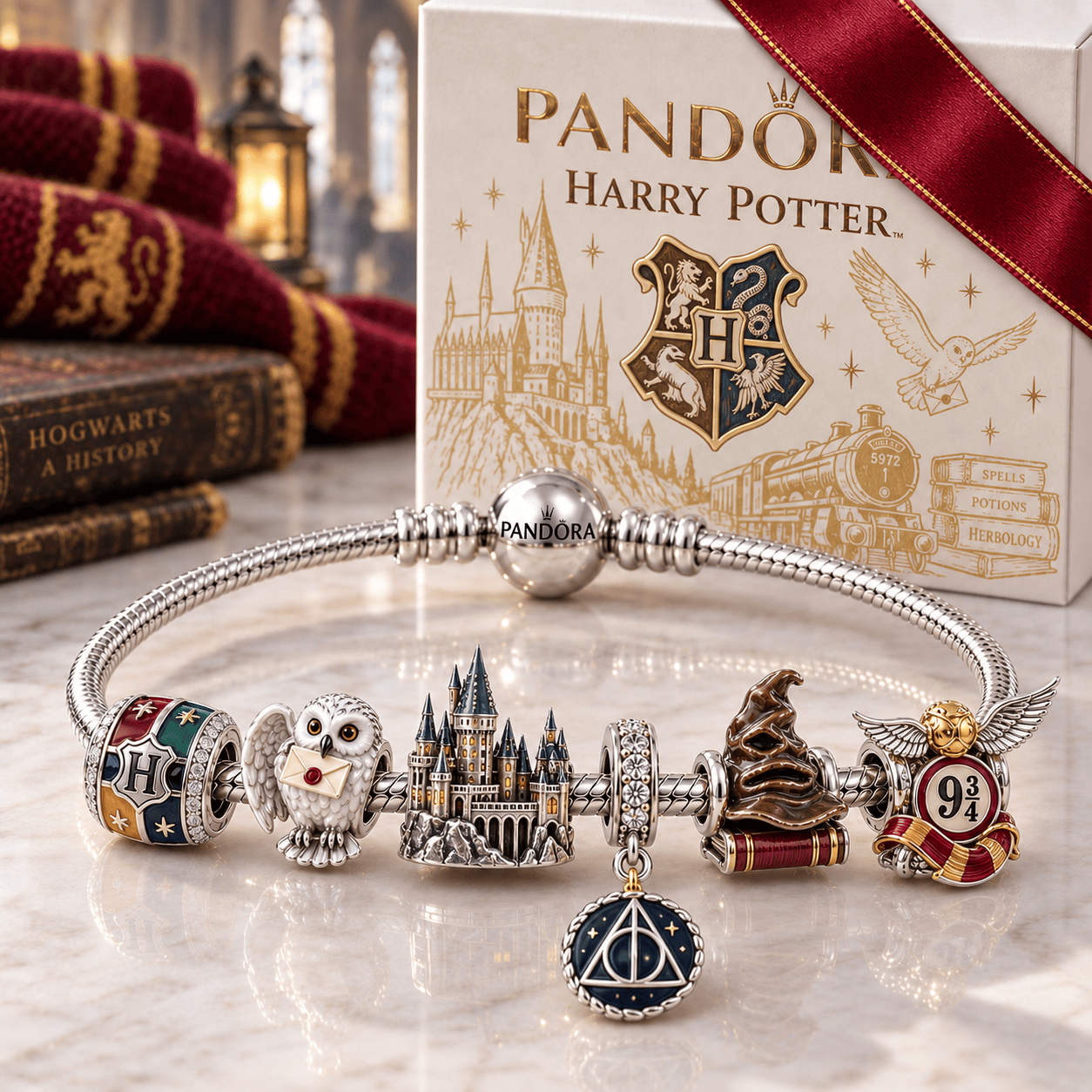 HRP Silver Charm Bracelet Set HQH