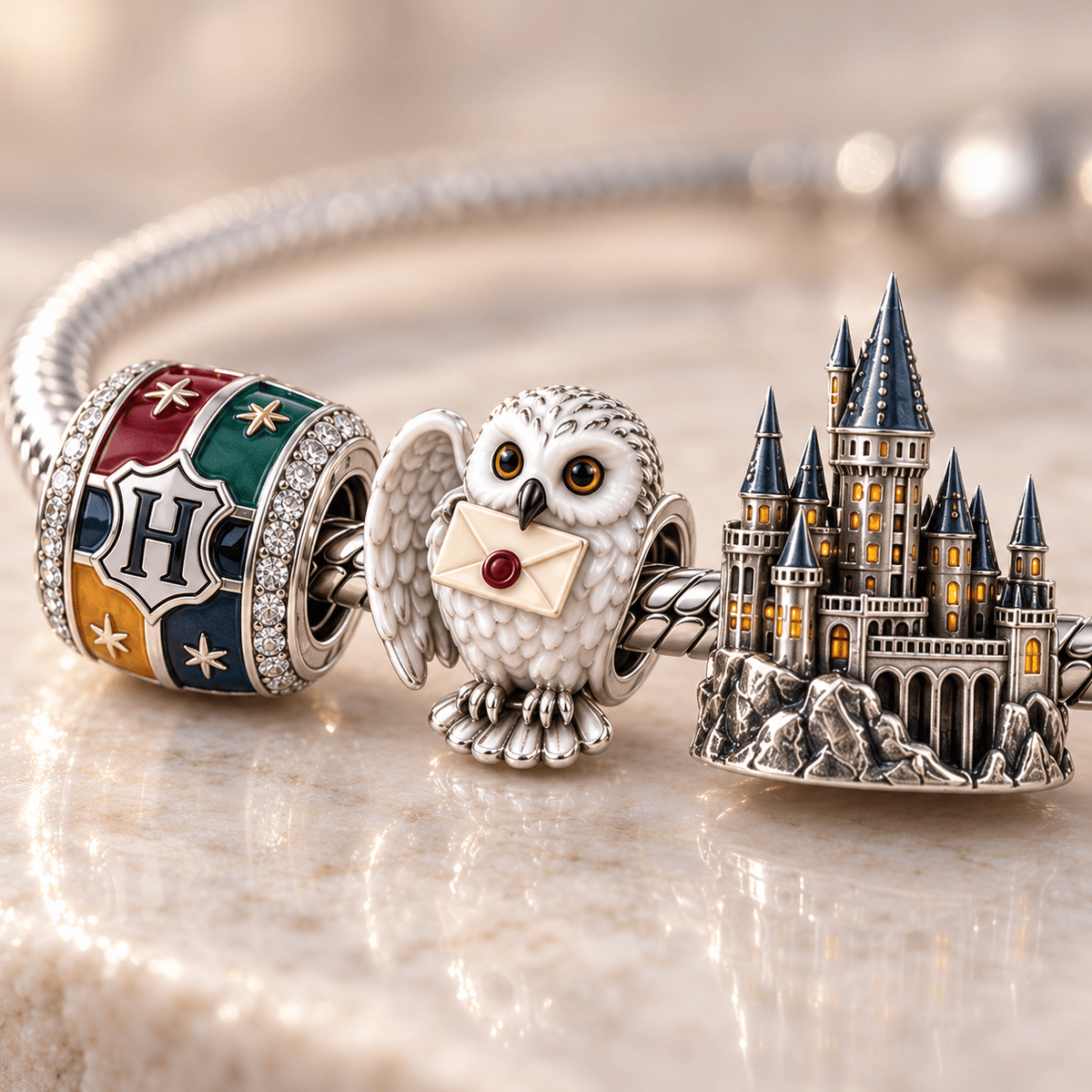 HRP Silver Charm Bracelet Set HQH