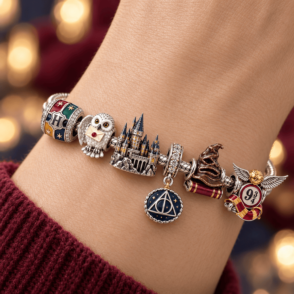 HRP Silver Charm Bracelet Set HQH