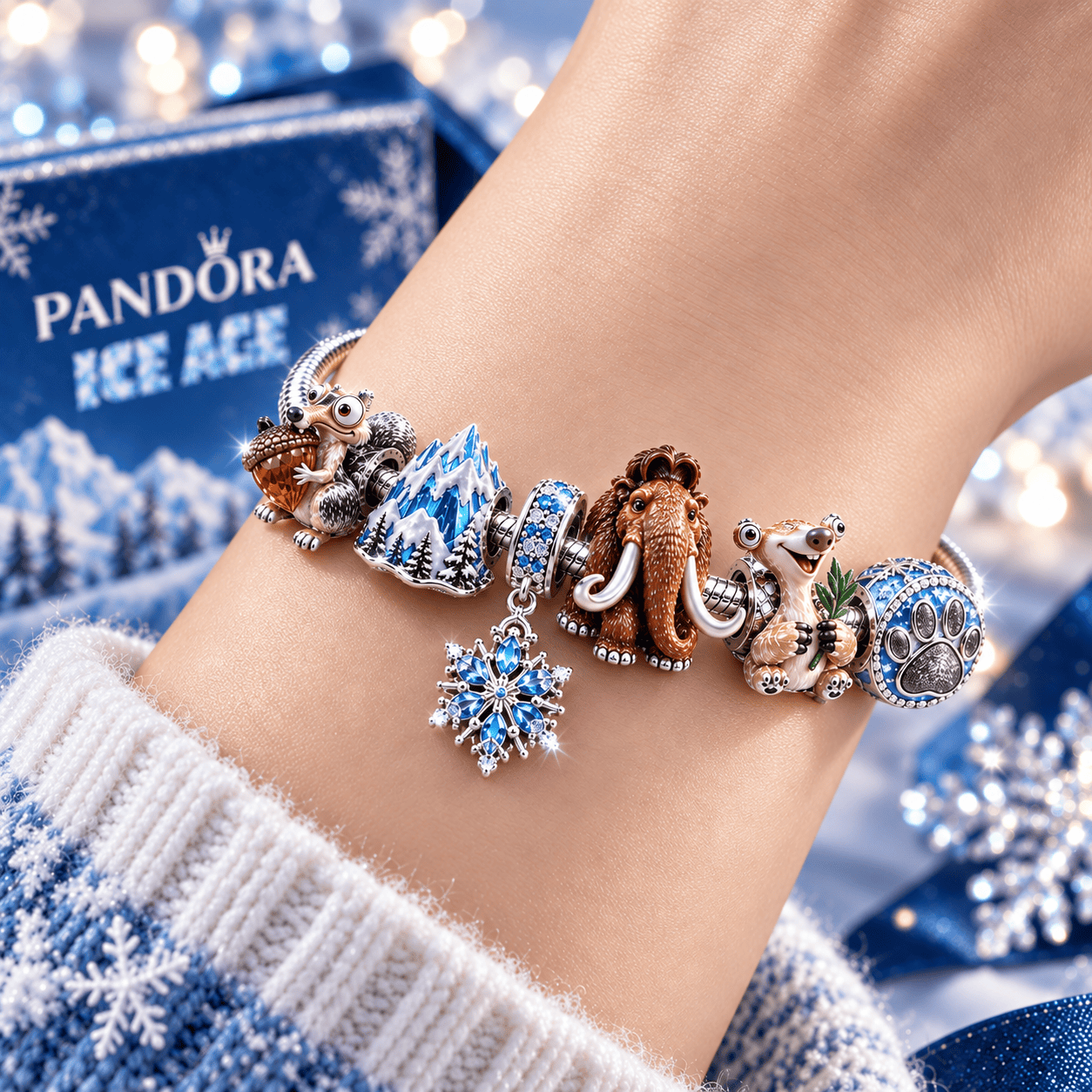 IAGE Silver Charm Bracelet Set NTTB