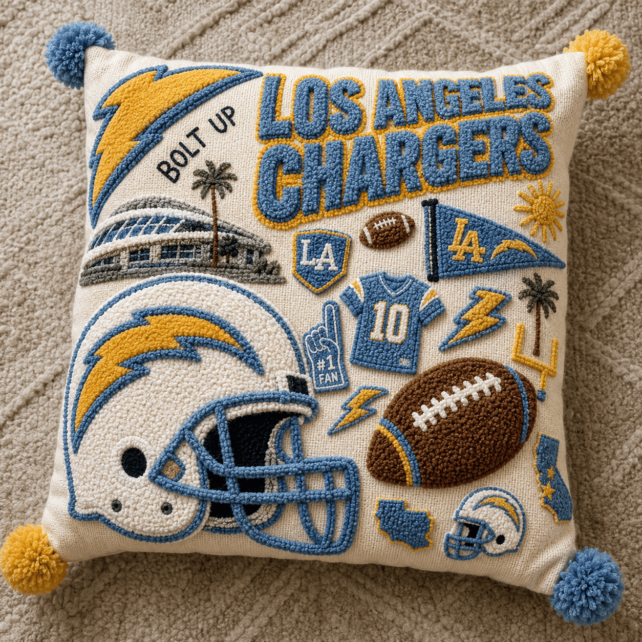 LAC Tufted Sofa Cover & Pillow Set DNBN