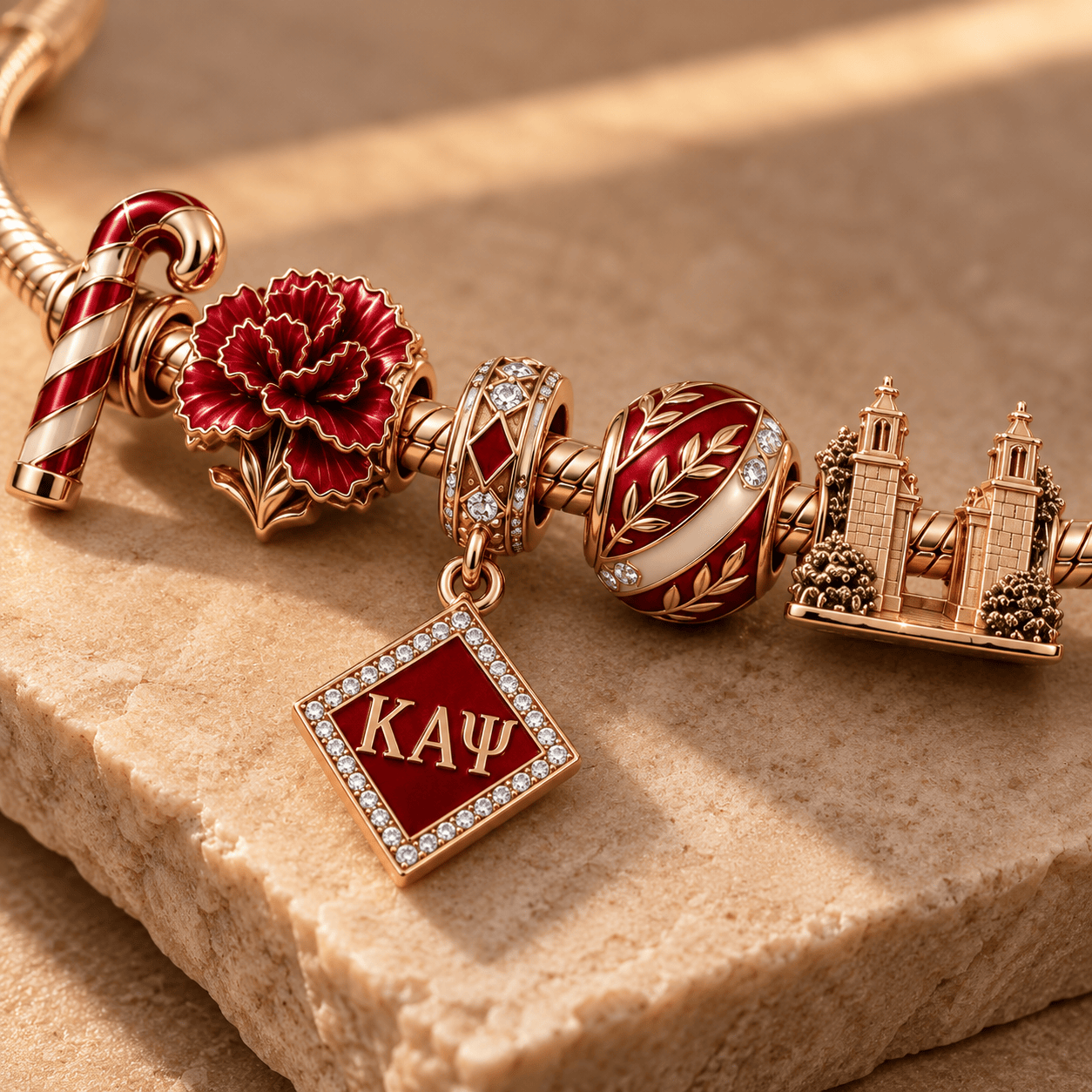 KPAP Gold Charm Bracelet Set NHVH