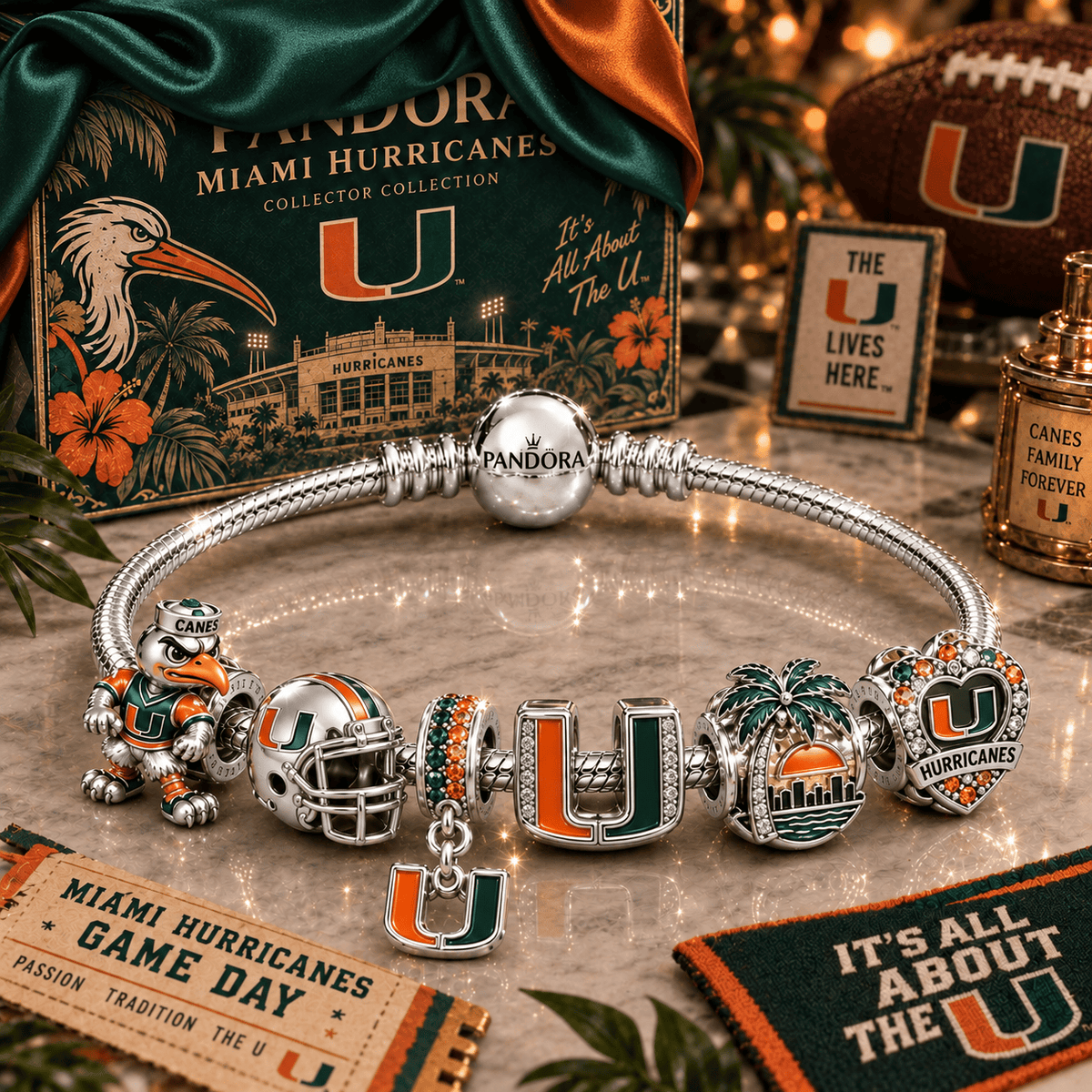 MHC Silver Charm Bracelet Set NTTB