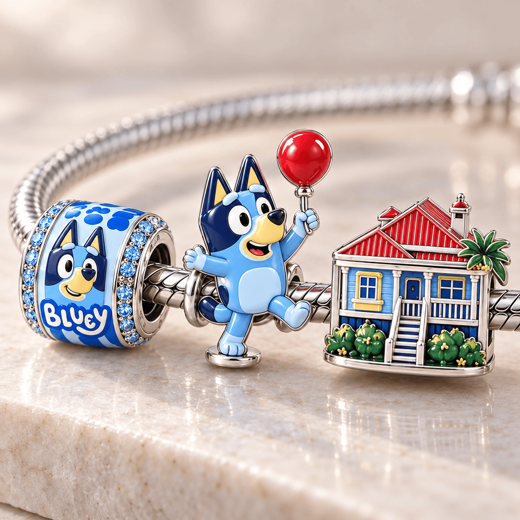 BLU Silver Charm Bracelet Set HQH