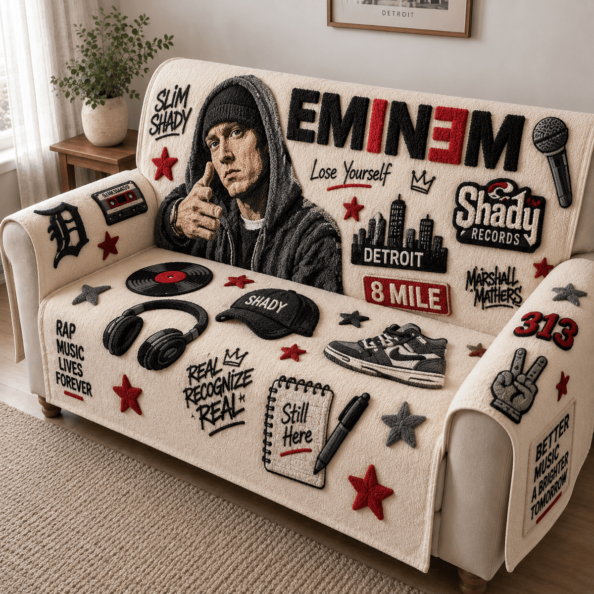 EMN Tufted Sofa Cover & Pillow Set DNBN