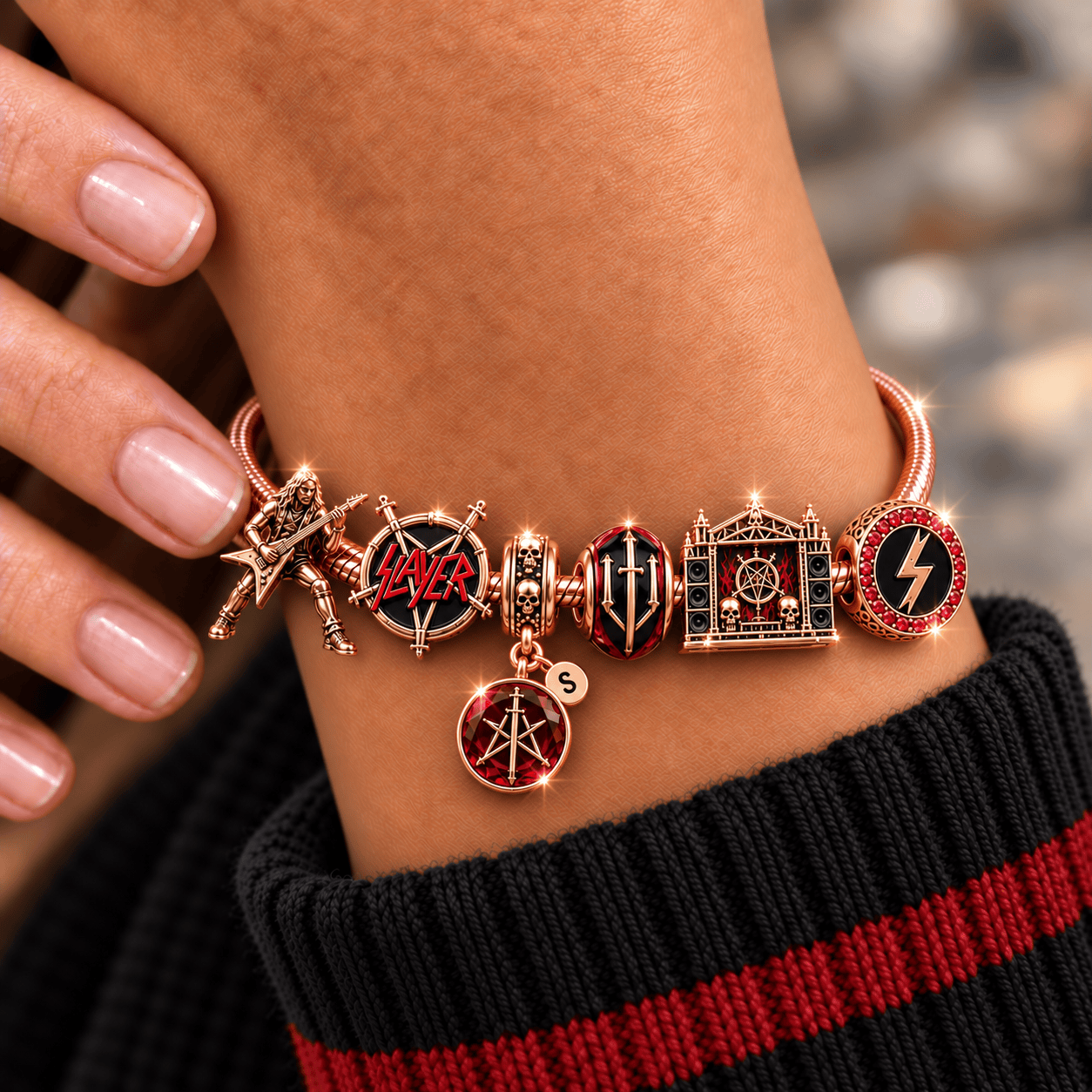 IMD Gold Charm Bracelet Set NHVH