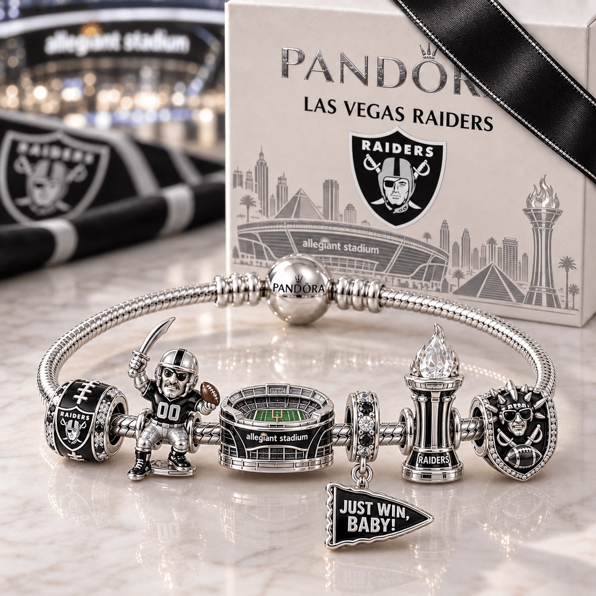 LVR Silver Charm Bracelet Set HQH