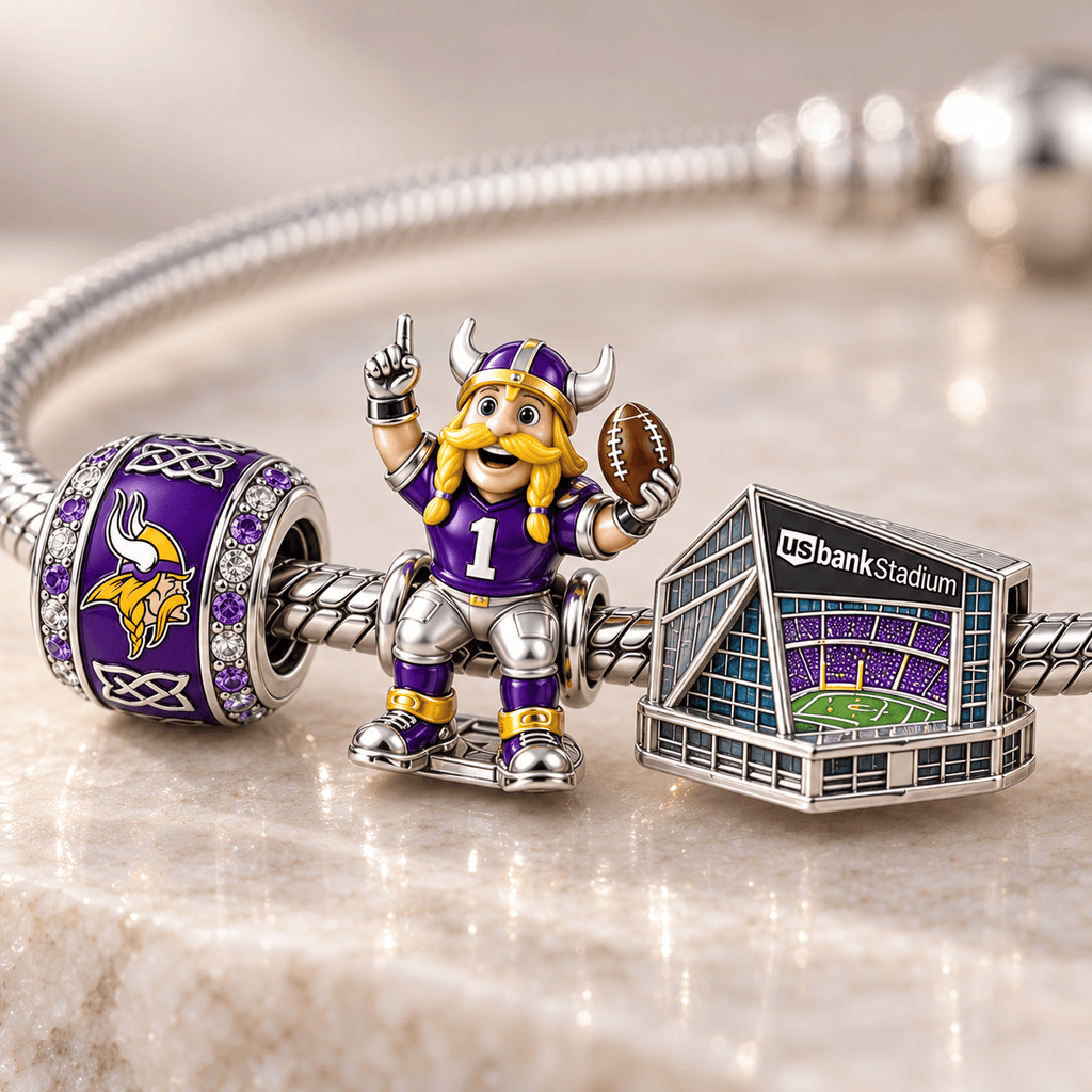 MNV Silver Charm Bracelet Set HQH