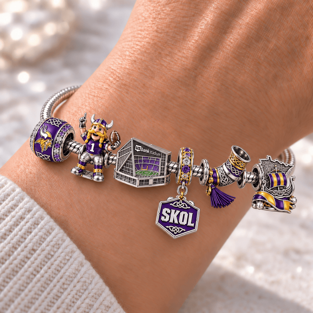 MNV Silver Charm Bracelet Set HQH