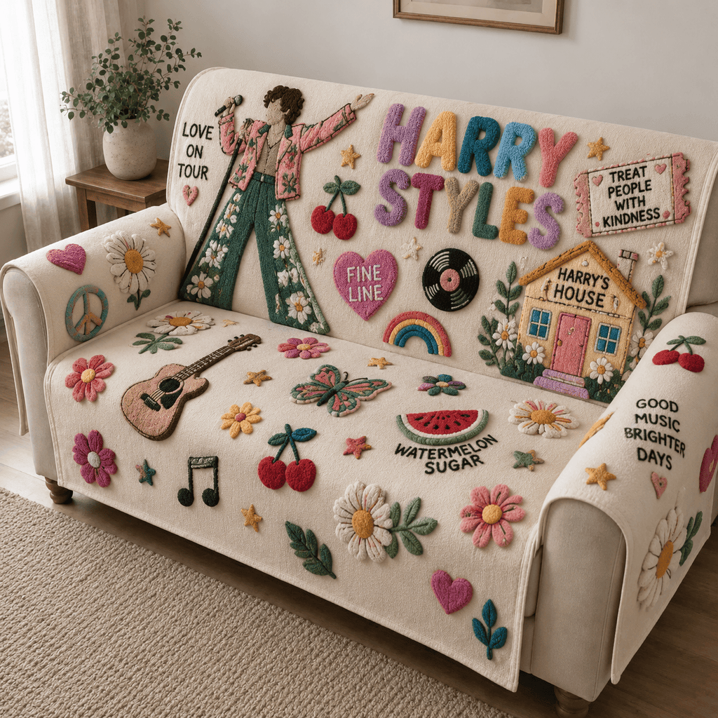 HSL Tufted Sofa Cover & Pillow Set DNBN