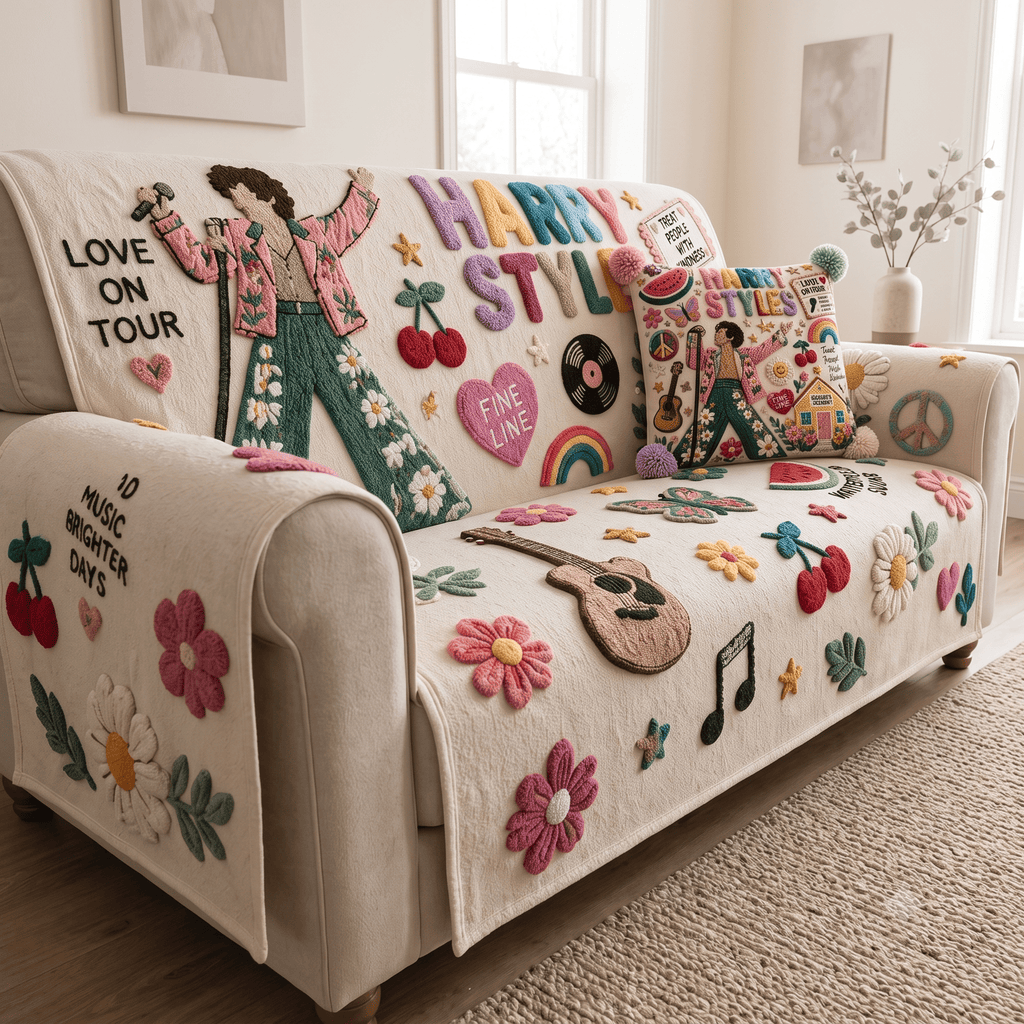 HSL Tufted Sofa Cover & Pillow Set DNBN
