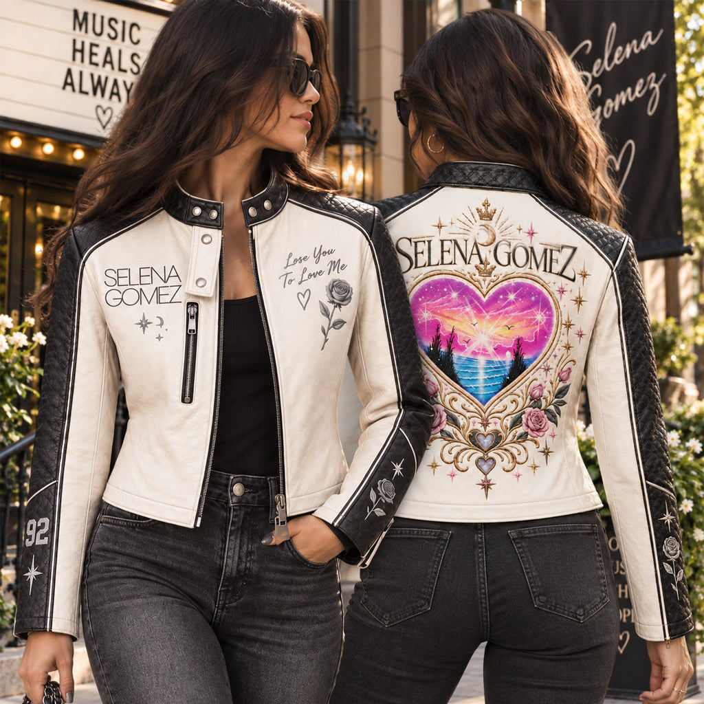Premium SLNG Cropped Leather Zipper Jacket PVNA