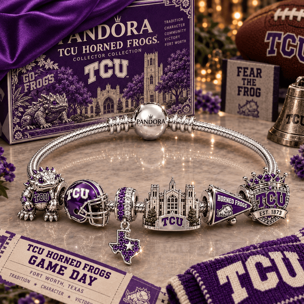 TCU Silver Charm Bracelet Set NTTB