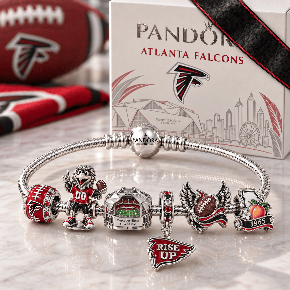 ATF Silver Charm Bracelet Set HQH