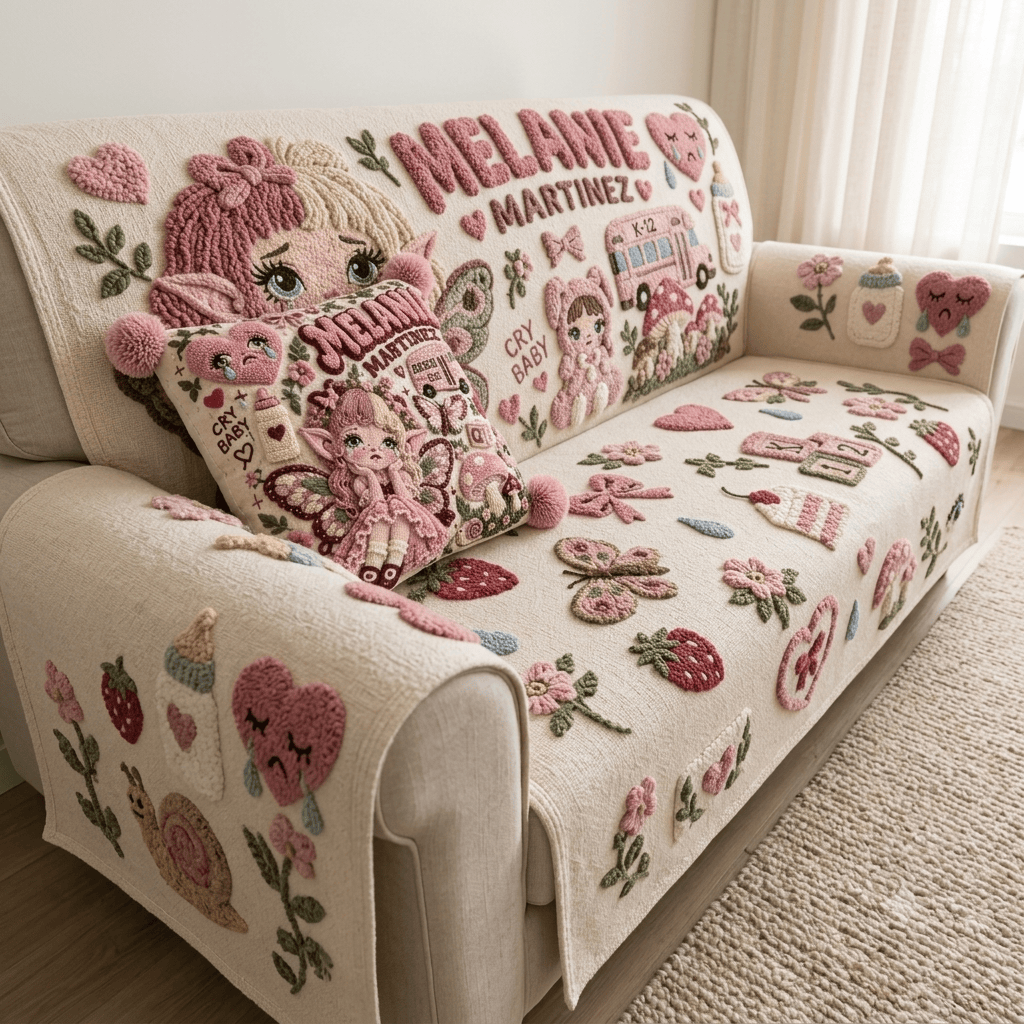 MMT Tufted Sofa Cover & Pillow Set DNBN