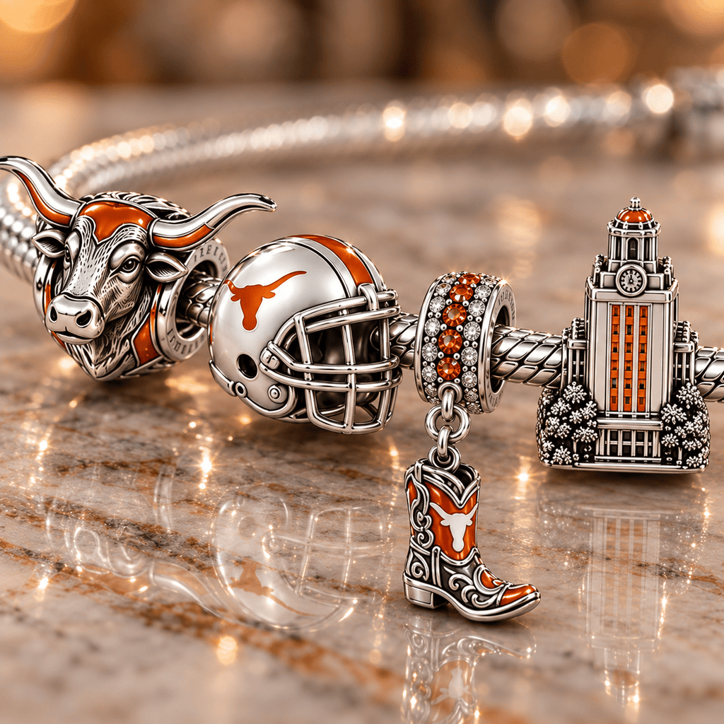 TLS Silver Charm Bracelet Set NTTB