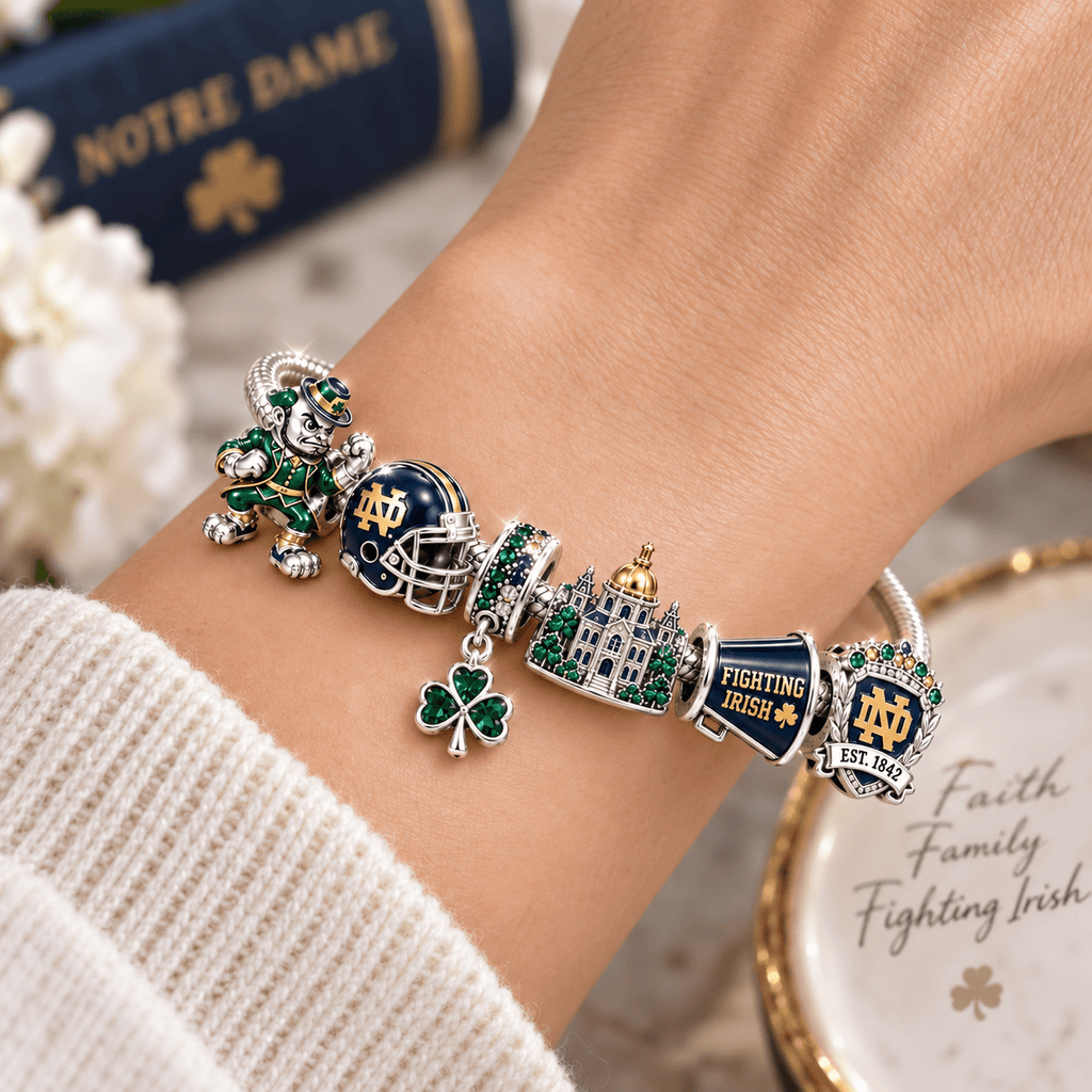 NDFI Silver Charm Bracelet Set NTTB