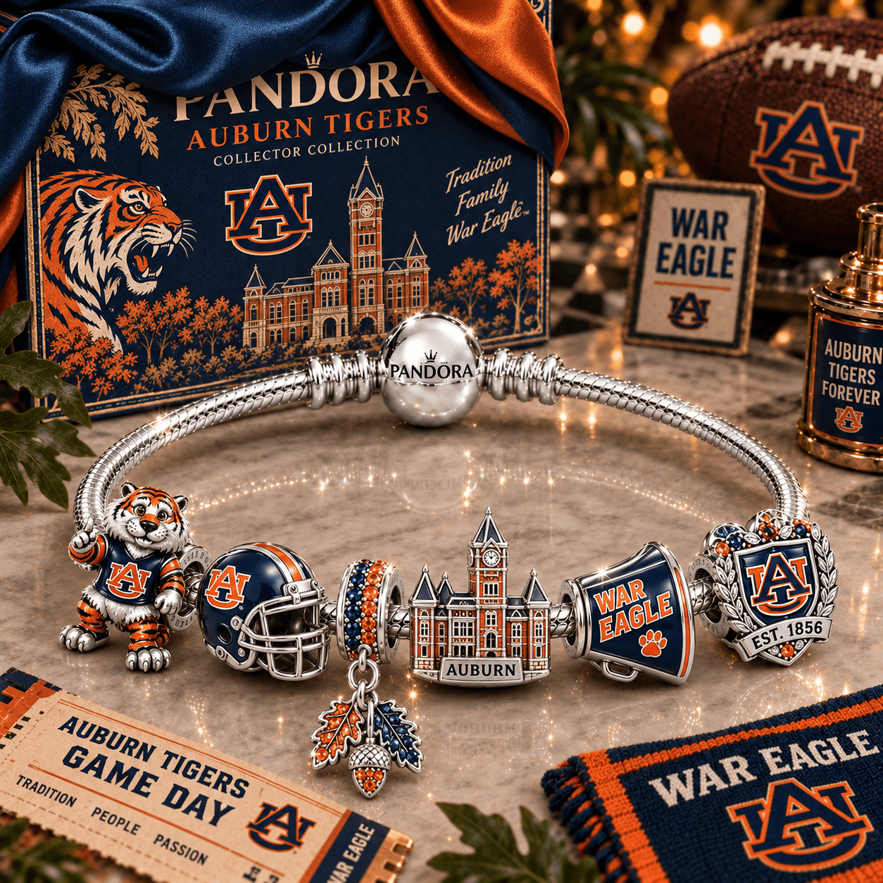 ABTG Silver Charm Bracelet Set NTTB