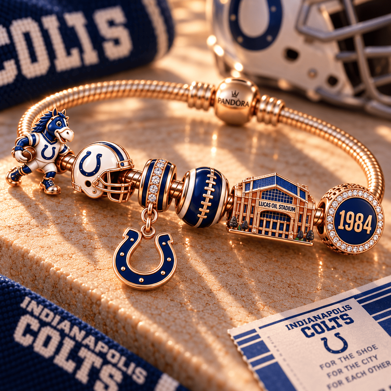 IDC Gold Charm Bracelet Set NHVH