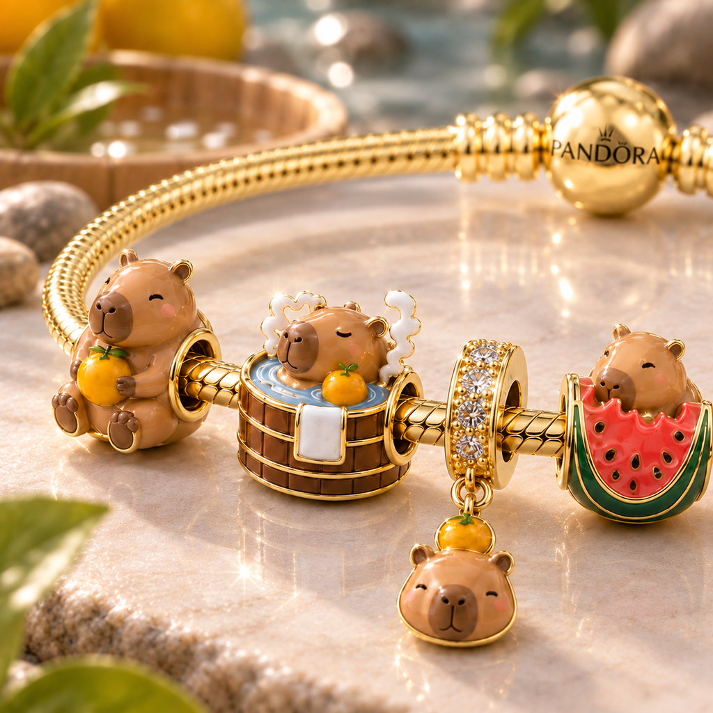 CPR Gold Charm Bracelet Set VTH