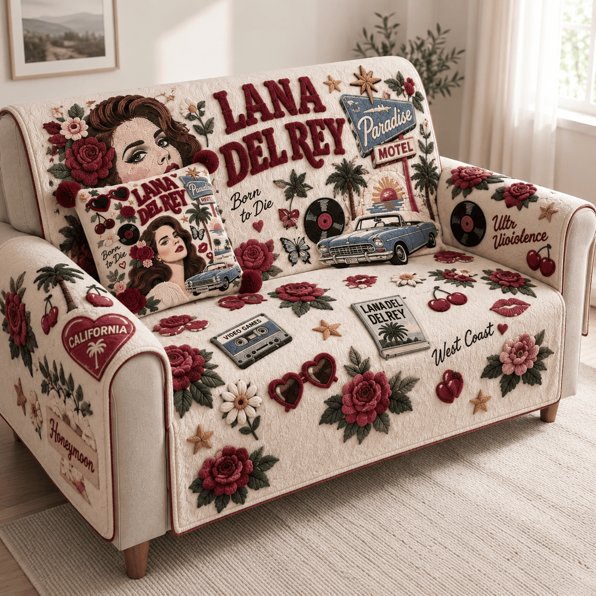 LDR Tufted Sofa Cover & Pillow Set DNBN