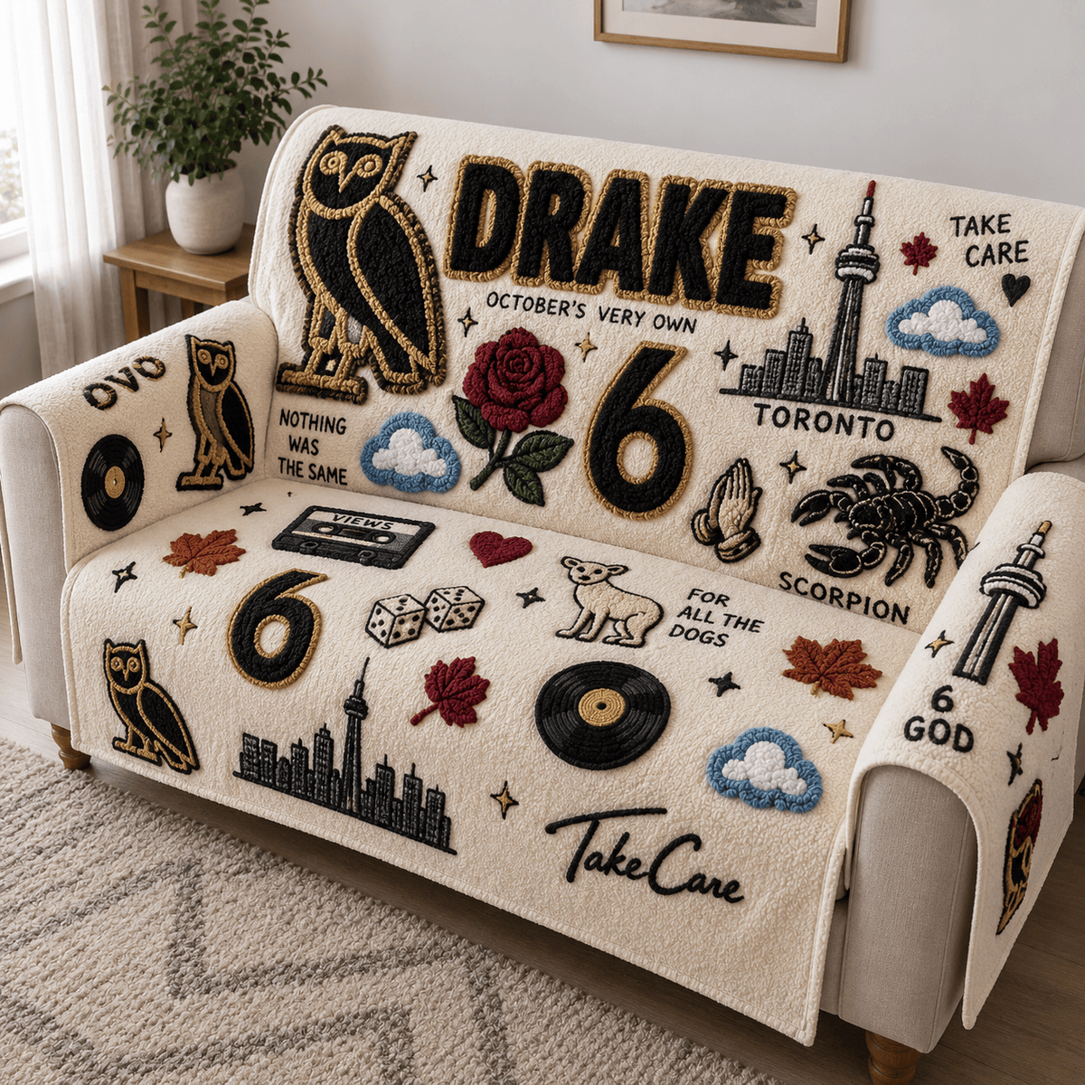 DRK Tufted Sofa Cover & Pillow Set DNBN