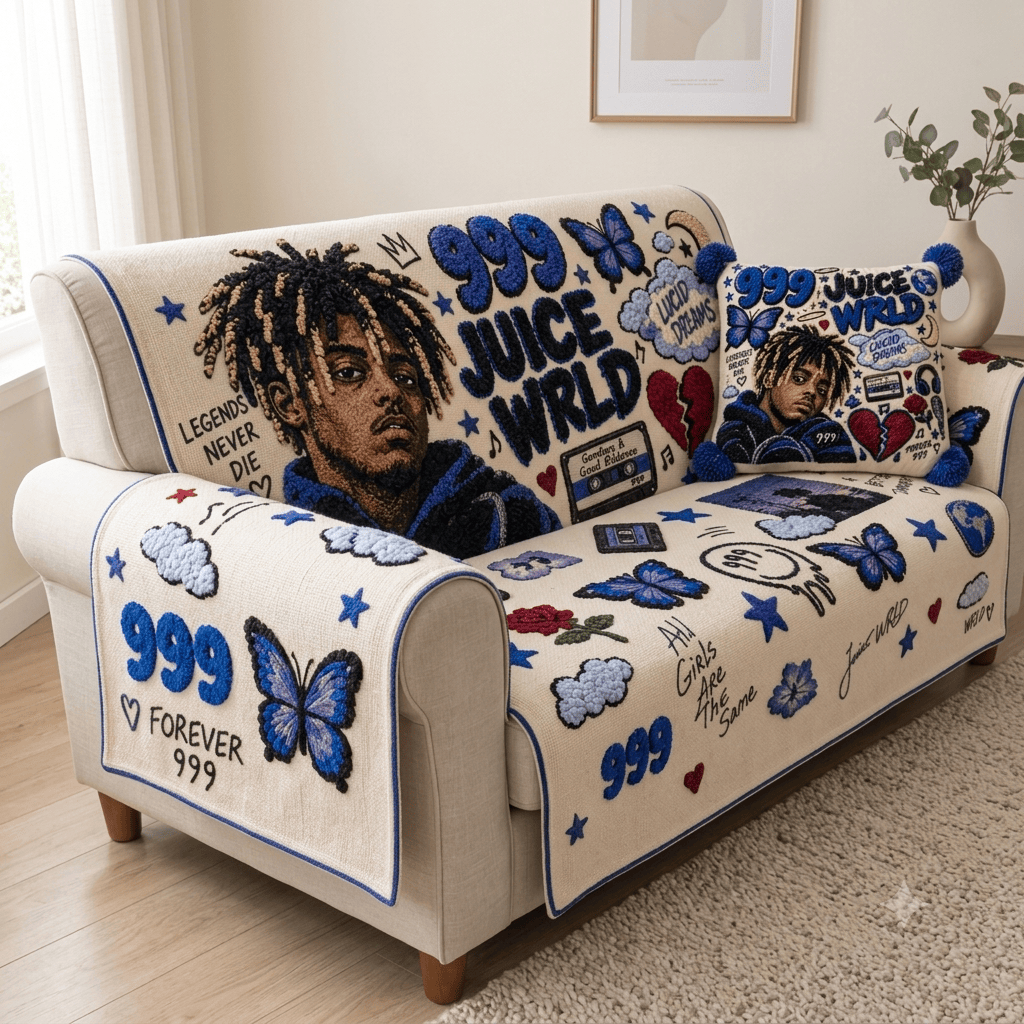 WRLD Tufted Sofa Cover & Pillow Set DNBN