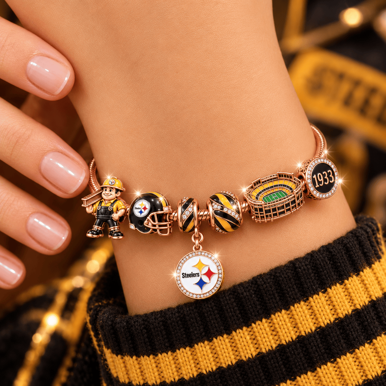 PBS Gold Charm Bracelet Set NHVH
