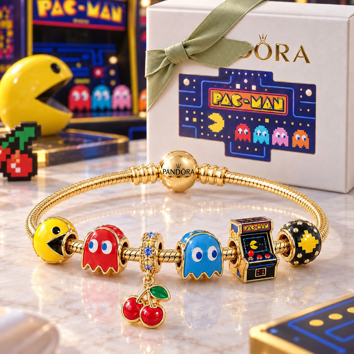 PACM Gold Charm Bracelet Set VTH