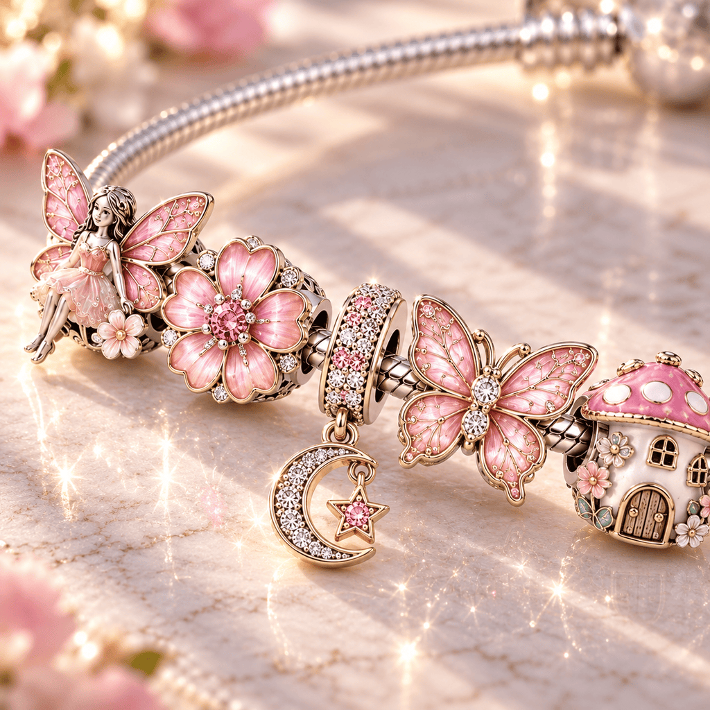 FRG Silver Charm Bracelet Set TTN