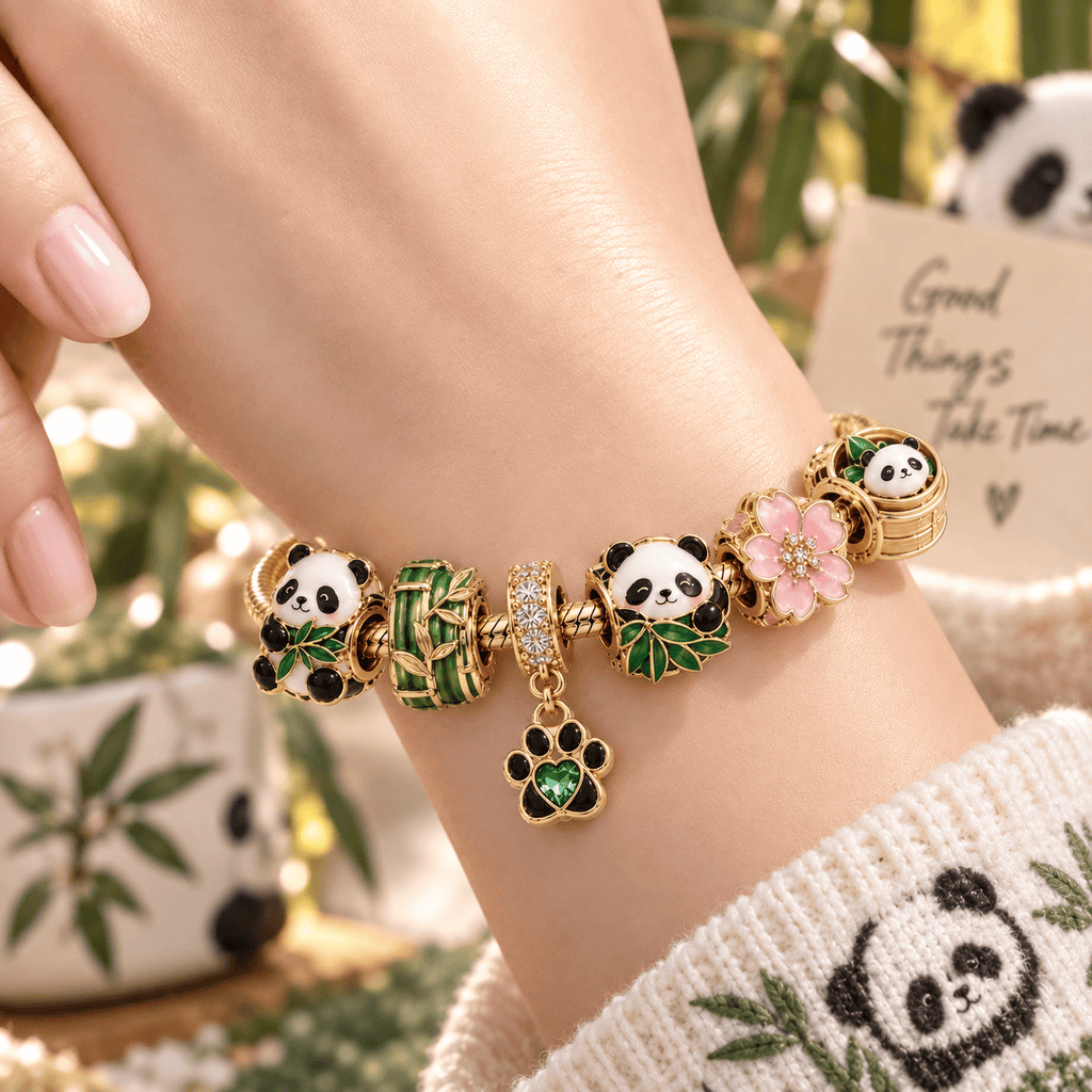 PDA Gold Charm Bracelet Set VTH