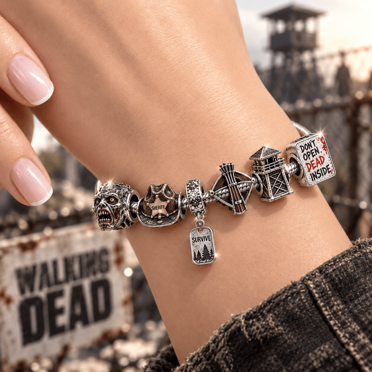 TWKD Silver Charm Bracelet Set BMD