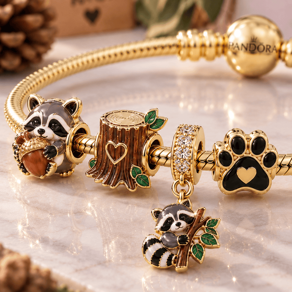 RCC Gold Charm Bracelet Set VTH