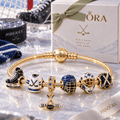 HCK Gold Charm Bracelet Set VTH