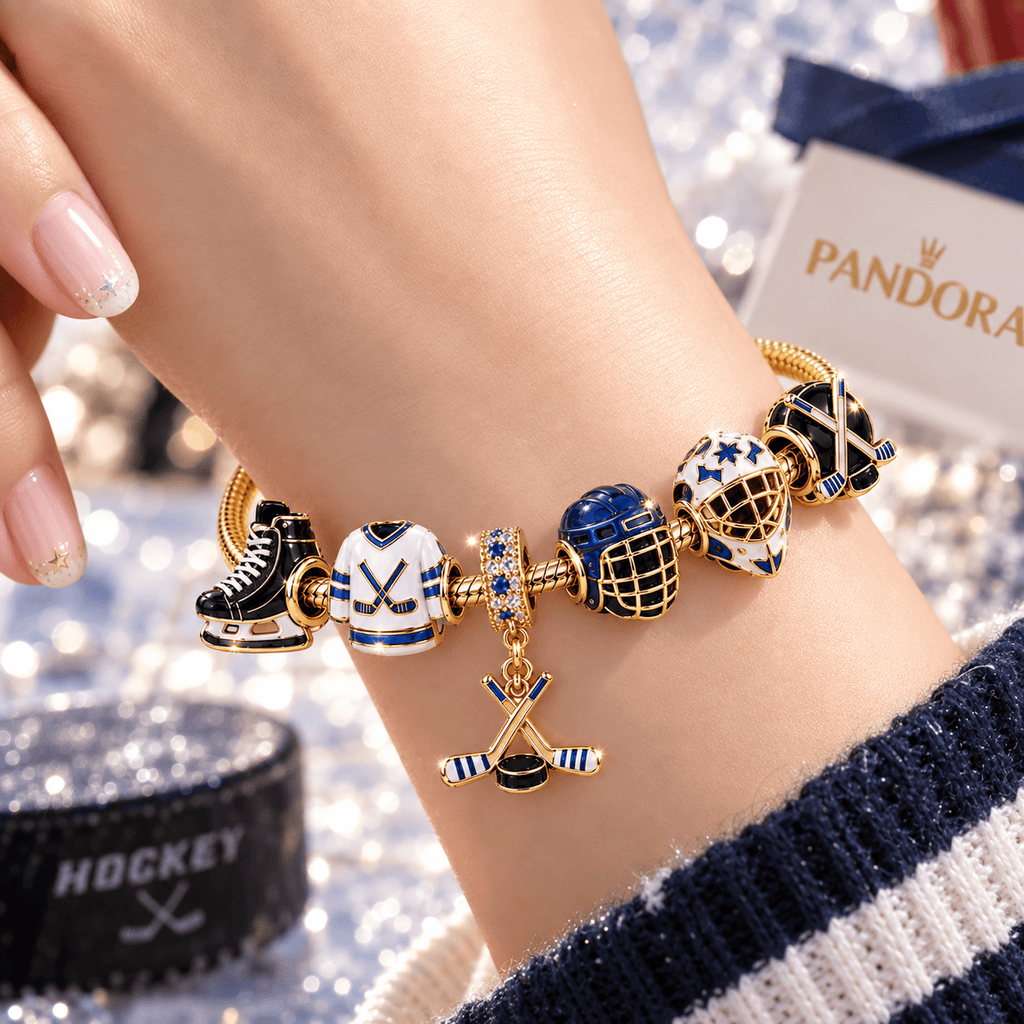HCK Gold Charm Bracelet Set VTH