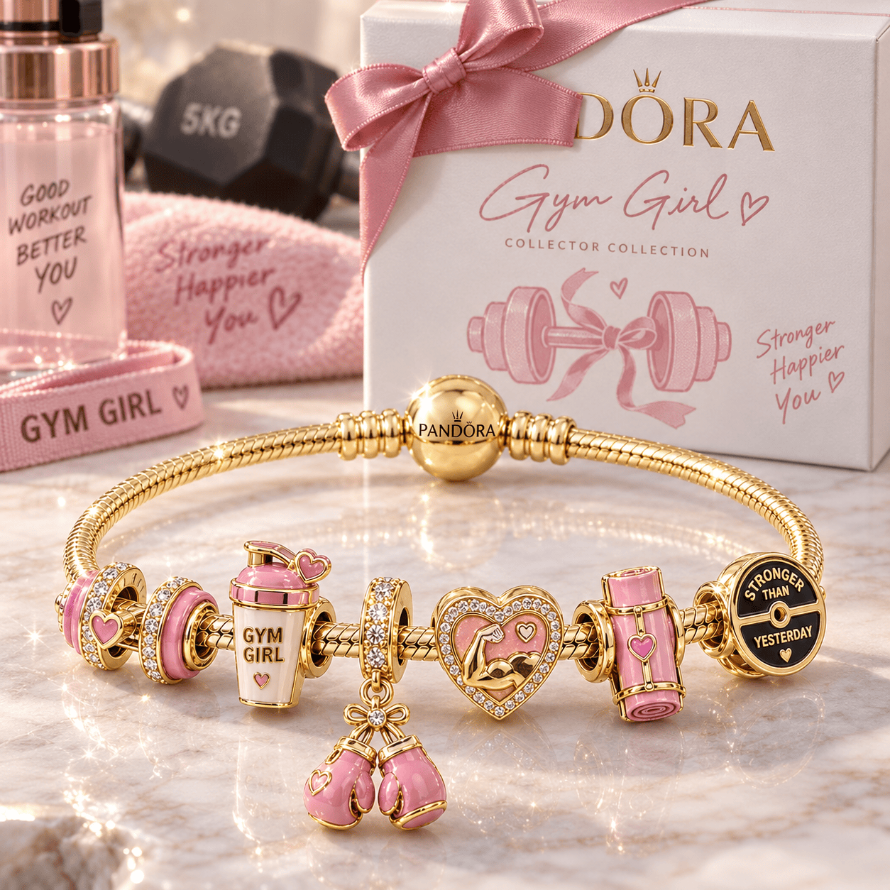 GG Gold Charm Bracelet Set TTN