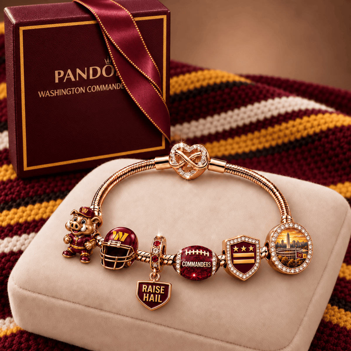 WCD Rose Gold Charm Bracelet Set TMH