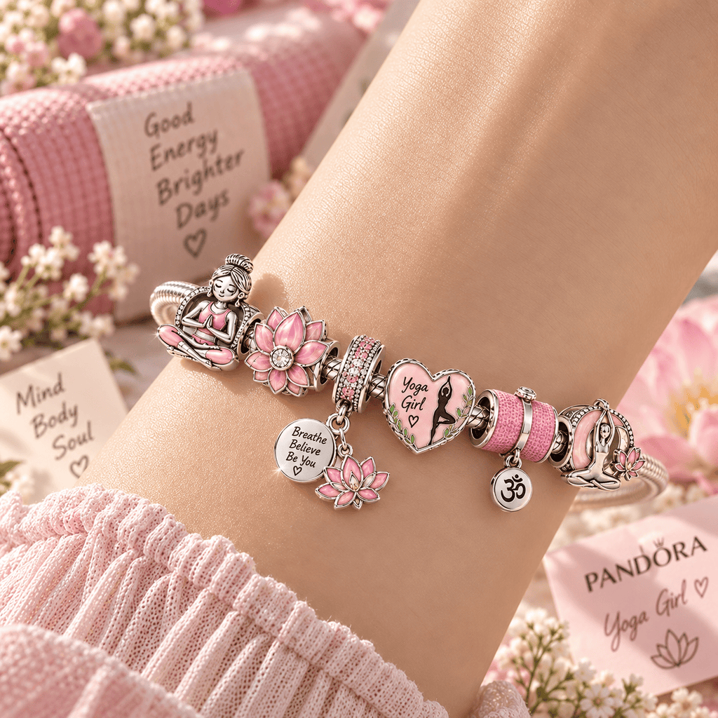 YG Silver Charm Bracelet Set TTN