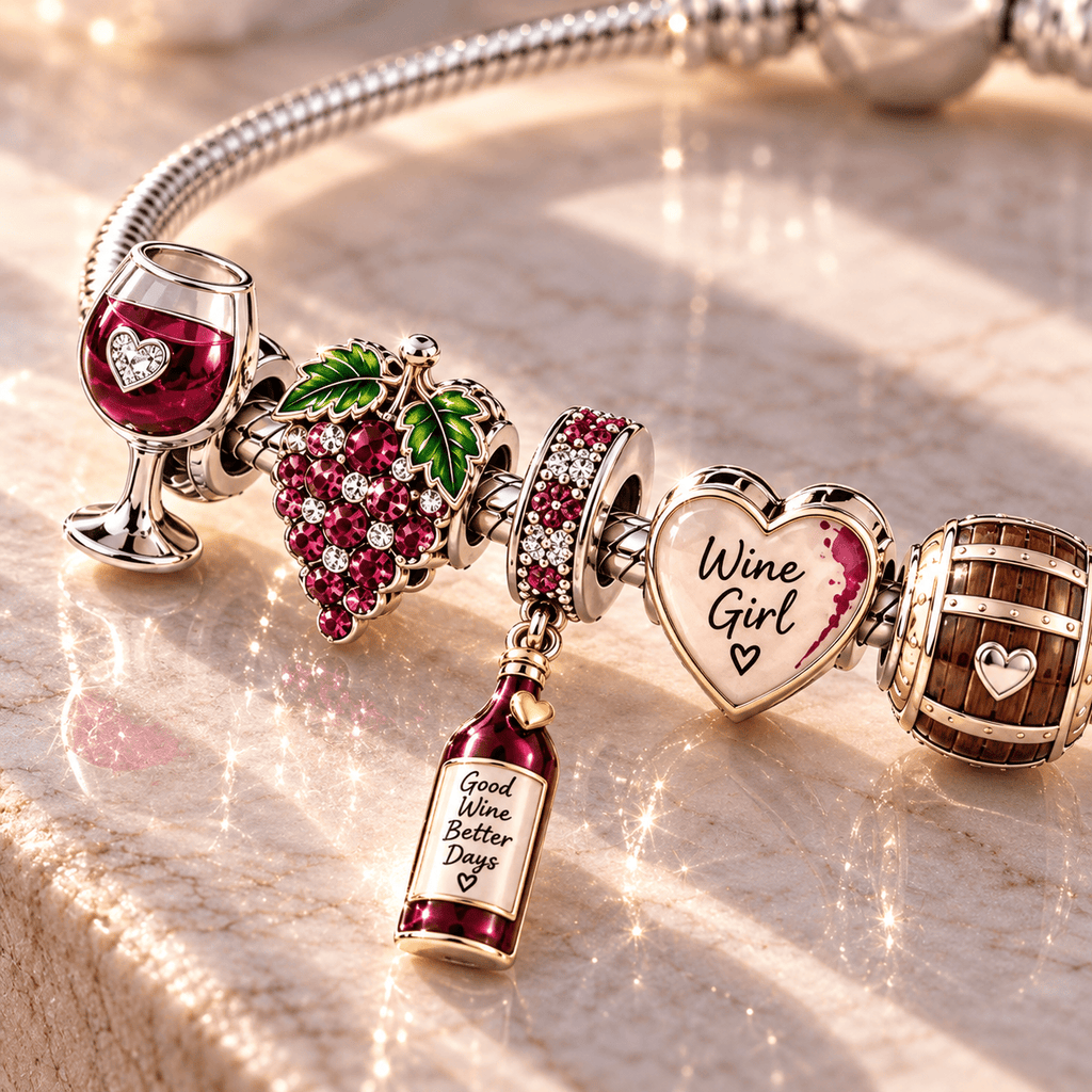 WG Silver Charm Bracelet Set TTN