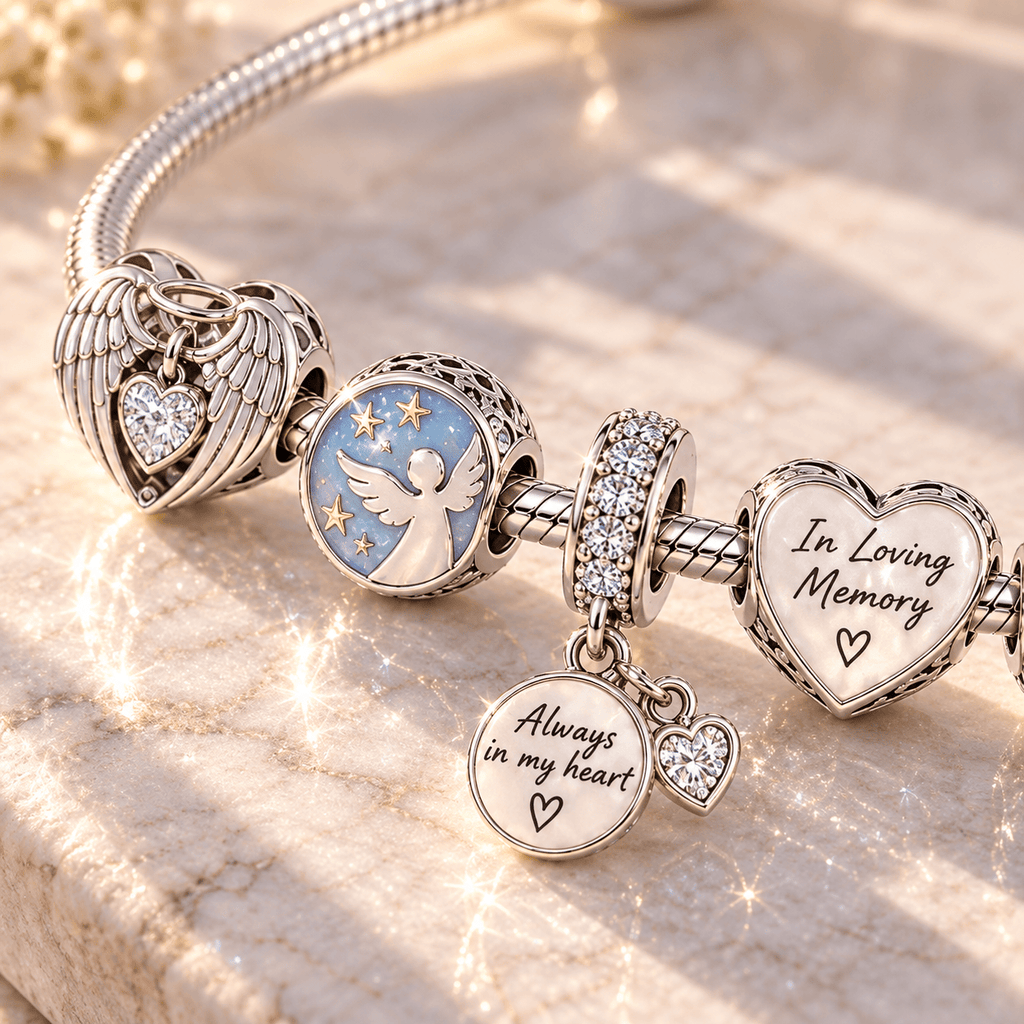 ILM Silver Charm Bracelet Set TTN