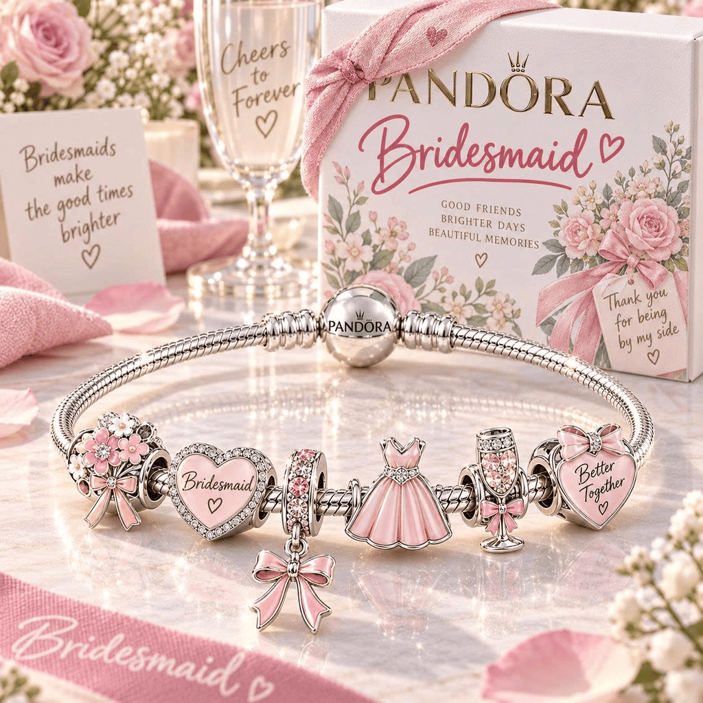 BRM Silver Charm Bracelet Set TTN