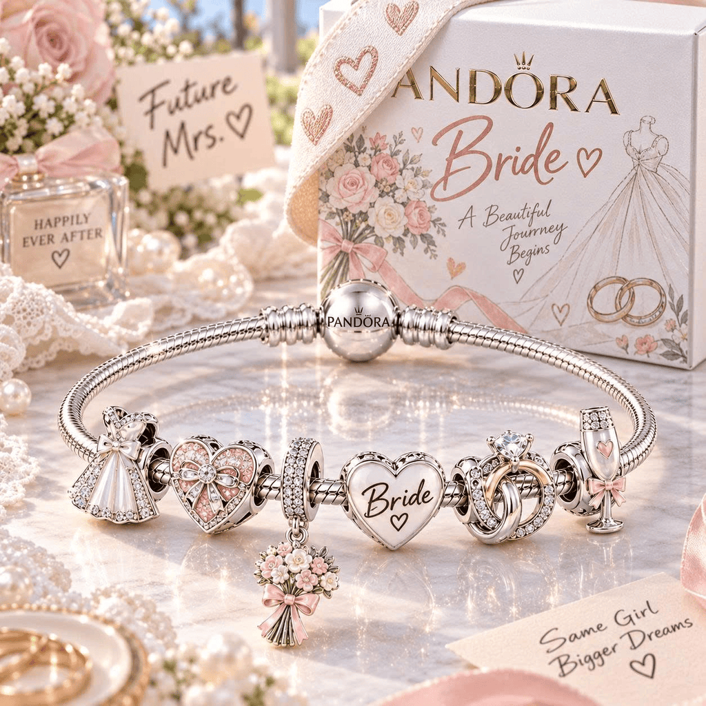 BRIDE Silver Charm Bracelet Set TTN