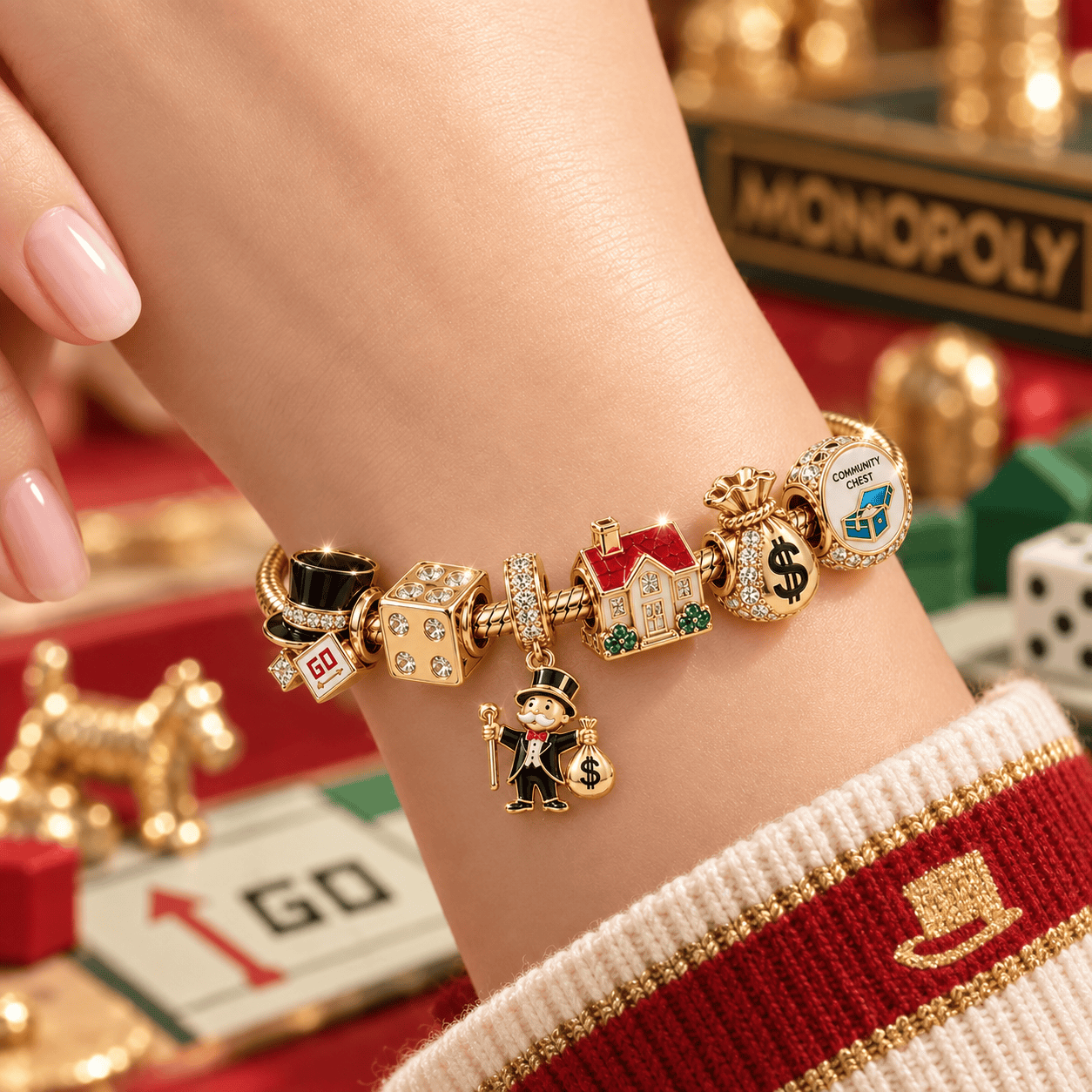 MONO Gold Charm Bracelet Set VTH