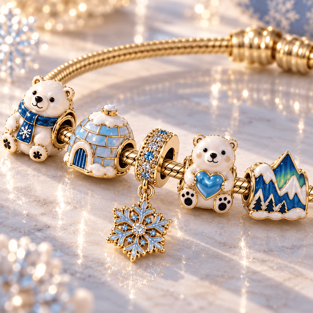 PLB Gold Charm Bracelet Set TTN