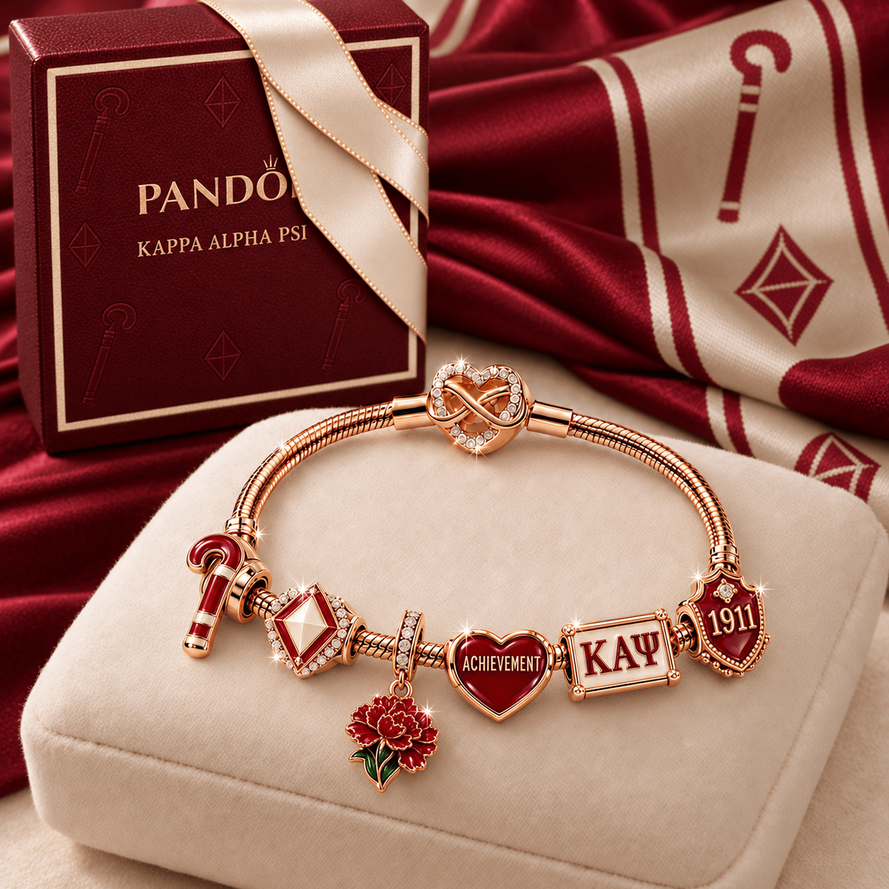 KPAP Rose Gold Charm Bracelet Set TMH