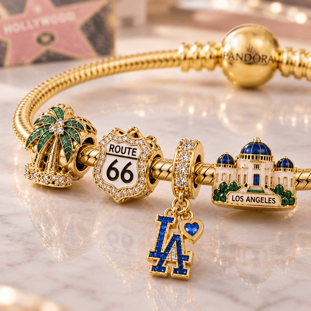 LAS Gold Charm Bracelet Set VTH
