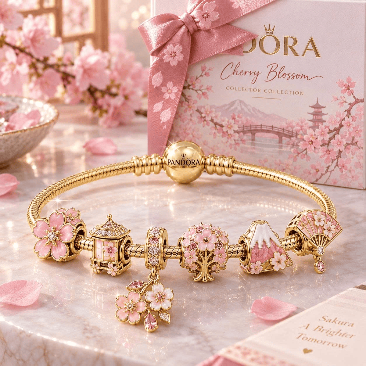 CRBS Gold Charm Bracelet Set VTH