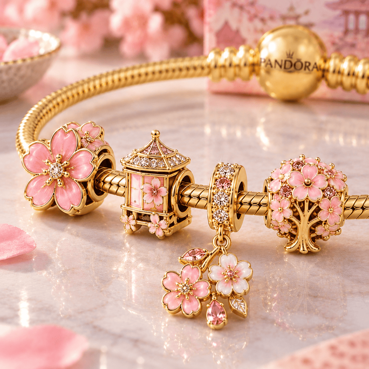CRBS Gold Charm Bracelet Set VTH